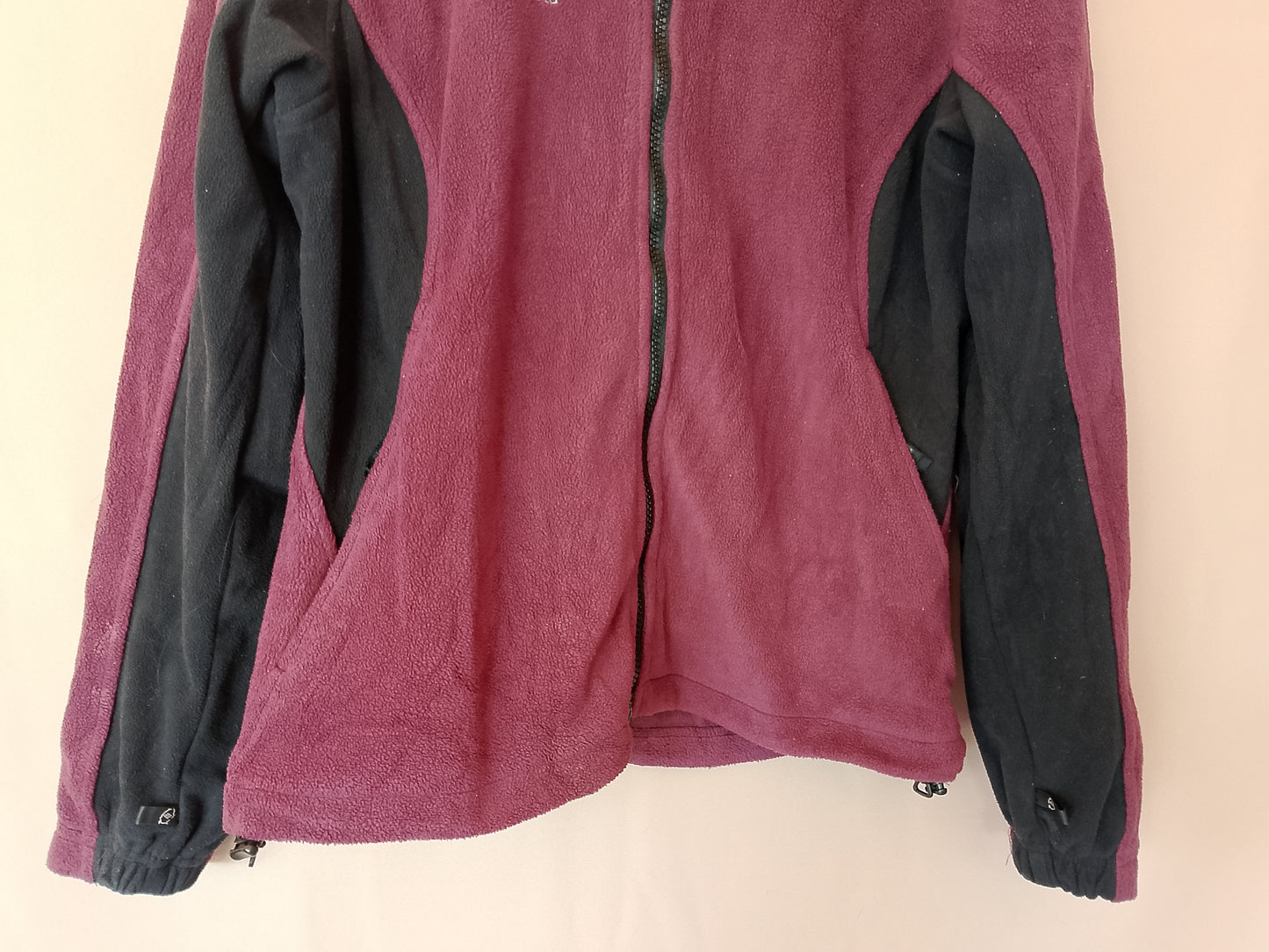 Jachetă fleece Columbia Titanium, vișiniu/negru, pentru femei, mărimea S