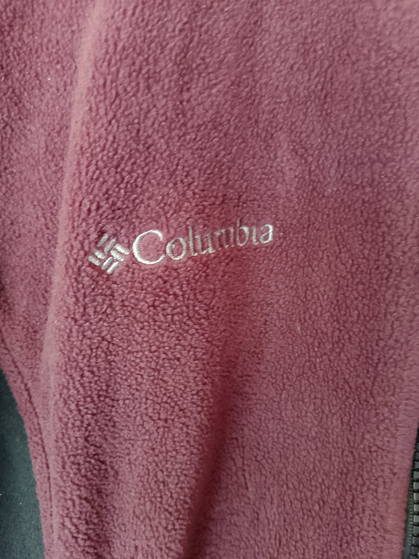 Jachetă fleece Columbia Titanium, vișiniu/negru, pentru femei, mărimea S
