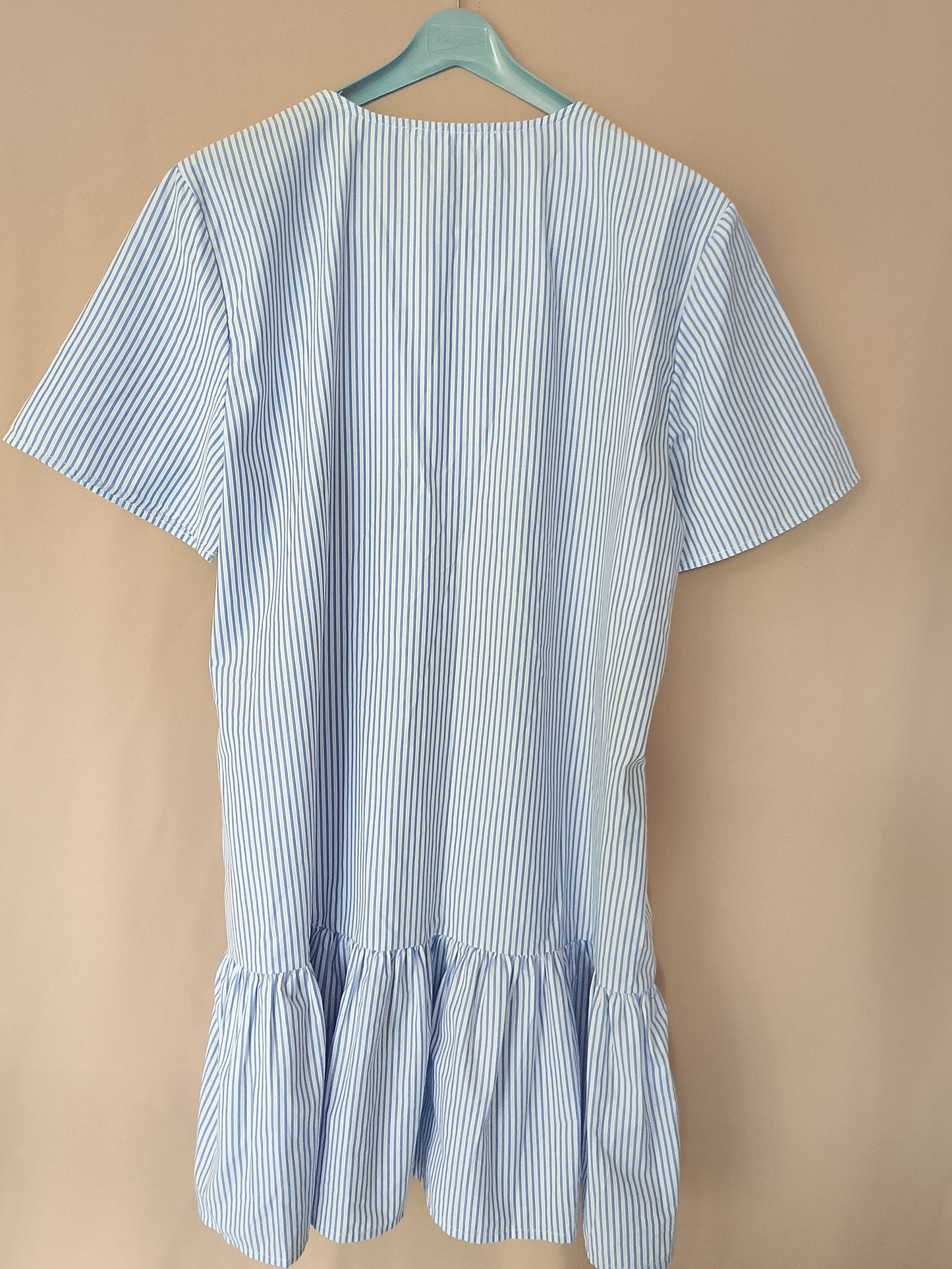 Rochie tip tunică, cu broderie etnică și dungi - Mango - Stil boem chic! Marime XL.