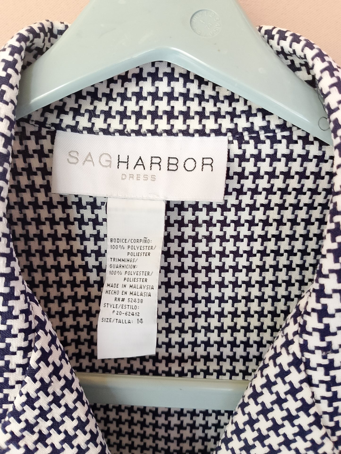 Sacou elegant cu imprimeu houndstooth și revere contrastante - Sac Harbor - O piesă clasică și atemporală!