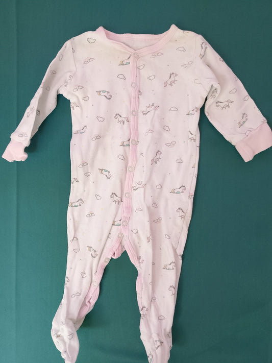 Pijamale salopetă pentru bebeluși cu design de unicorn: Somn magic și confortabil!