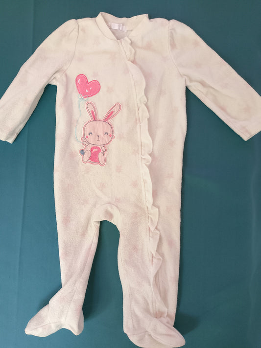 Pijamale pufoase pentru bebelușe cu design de iepuraș - Visuri dulci și îmbrățișări!