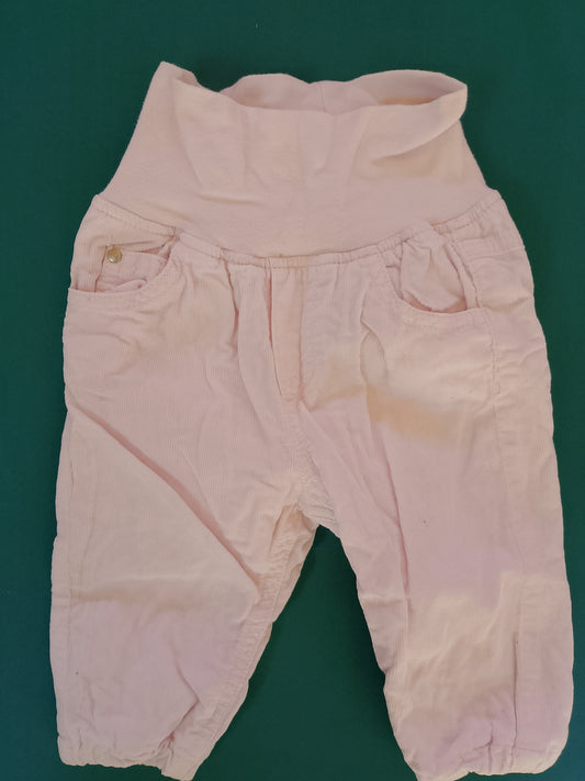 Stil și confort maxim: pantaloni roz cu talie înaltă, perfecți pentru bebeluși!