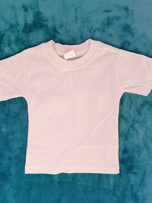Tricou alb simplu pentru copii - piesa esențială pentru orice ținută! 2 ani.