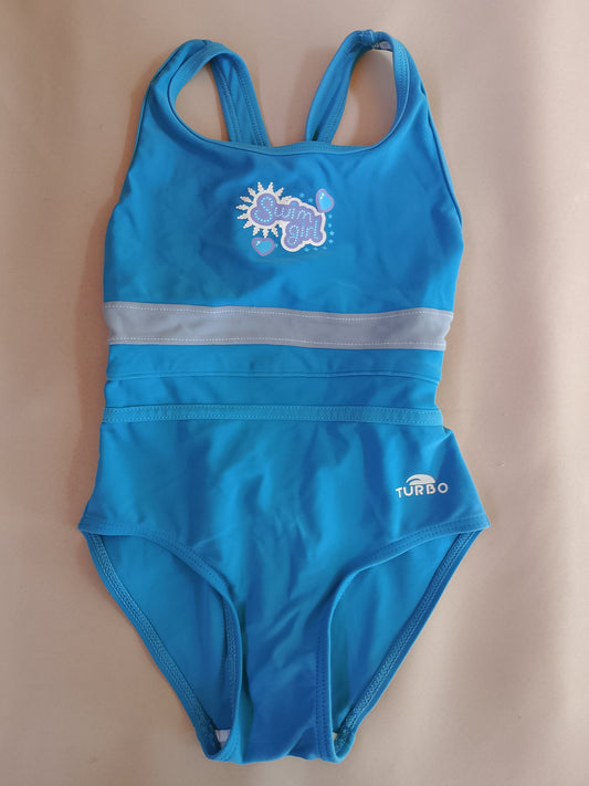 Costum de Baie Întreg TURBO pentru Fetițe – Pregătită de Piscină sau Plajă!