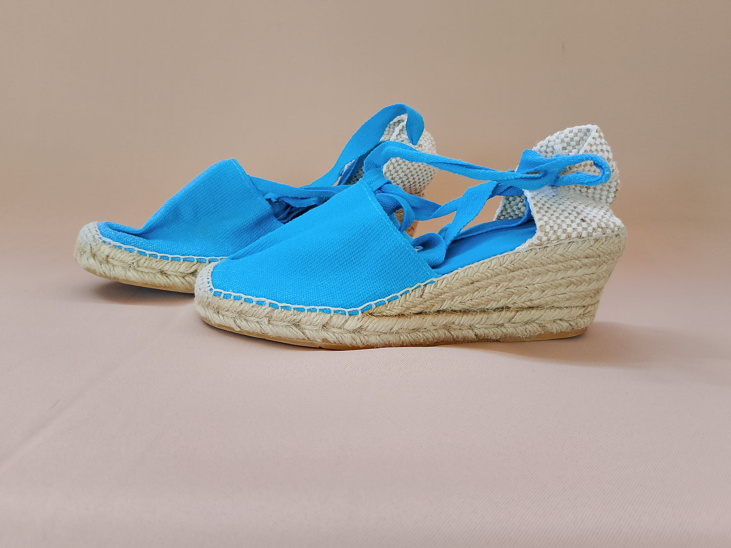 Espadrile Elegante Turcoaz cu Talpă de Iută – Stil Estival și Confort!