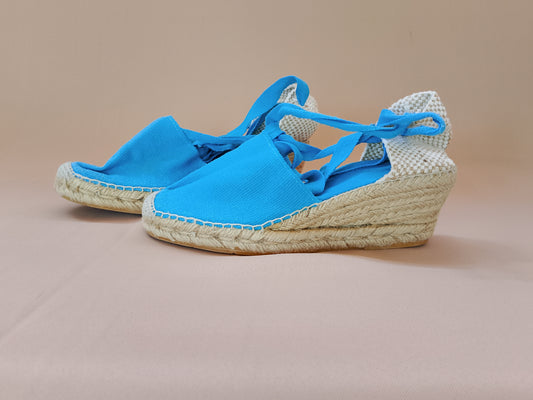 Espadrile Elegante Turcoaz cu Talpă de Iută – Stil Estival și Confort!
