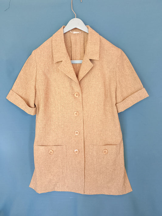Stil "Smart-Casual" Revisit: Bluză-Tunică Lejeră cu Aspect de Sacou – Versatilitate Maximă! Marime M