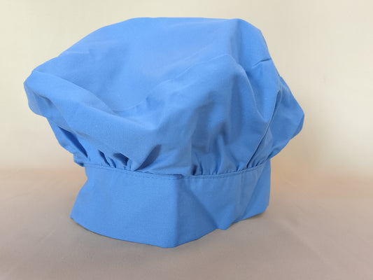 Bonetă/turban de bucătar, de culoare albastru deschis