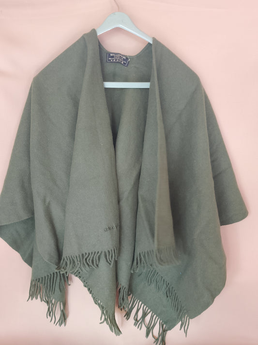 Poncho/Șal elegant cu franjuri, 130x117 cm